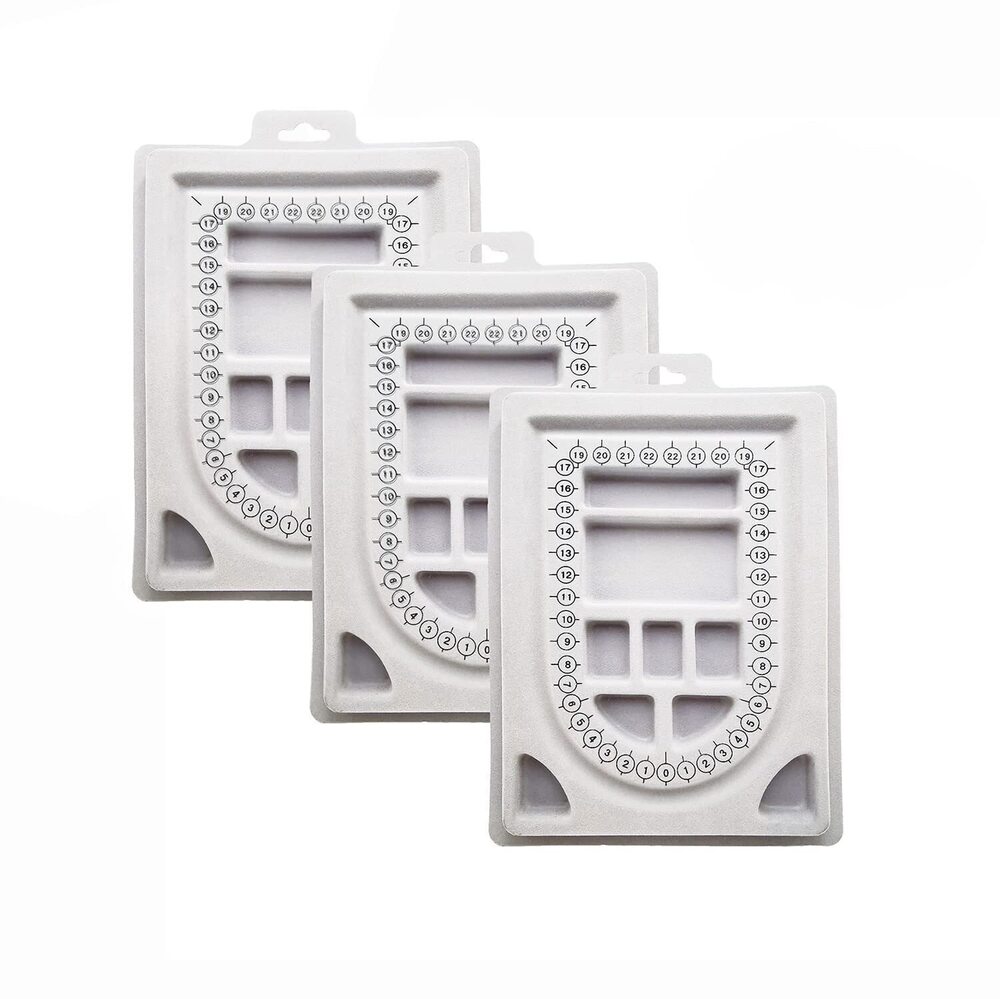 8875 3 Pcs Bead Design Board Bracelet Design Board Flocked Bead Board